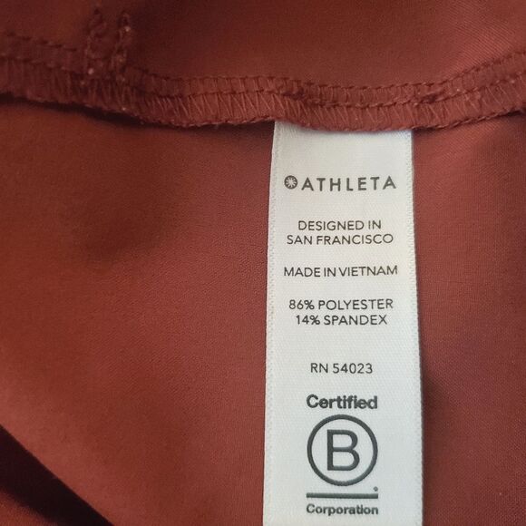 Athleta Women's Jumpsuit Medium Petite Burgundy Sarasota Wide Leg Sleeveless - Picture 9 of 15